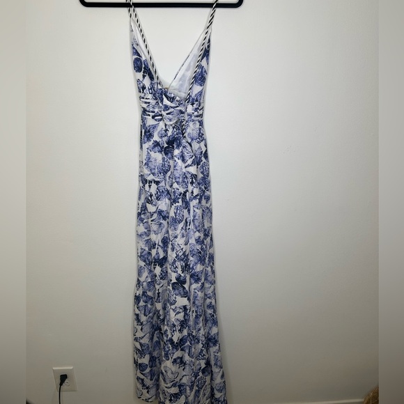 NWT Scotch and Soda Waisted Blue Maxi Dress - Picture 10 of 14